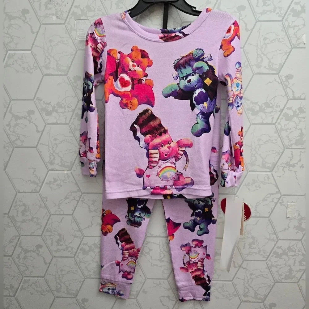 Nwt Care Bears Halloween Girls Snug Fit 2-Piece Pajama Set
